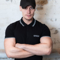 Capt. Berlin Polo-Shirt Black + Stripes White S
