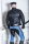 R&Co Blue Denim Jeans With Leather Saddle And Stripes